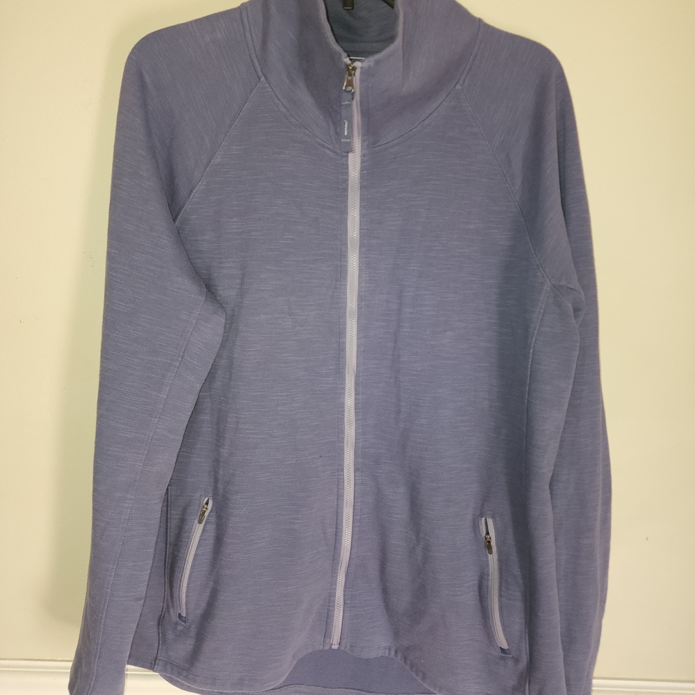 LL BEAN Blue Full-Zip  High Neck Jacket
